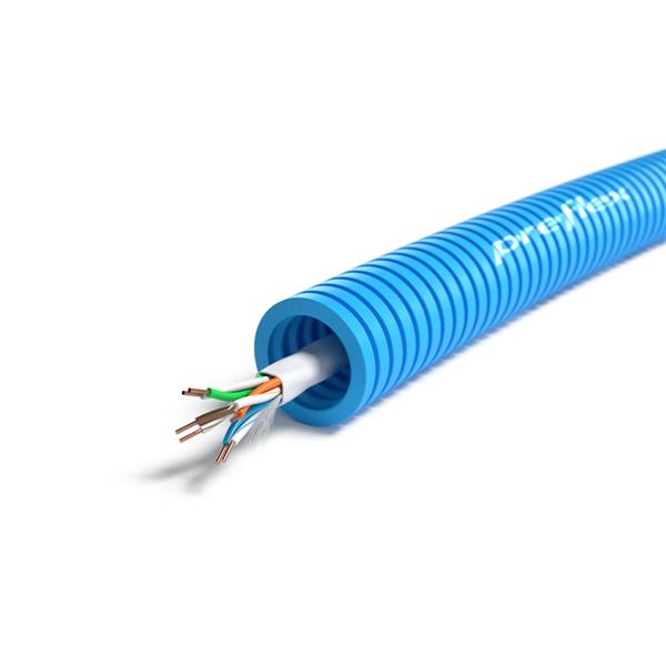 PREFLEX FLEXIBEL KABEL UTP 16MM CAT6 (100m) BLAUW
