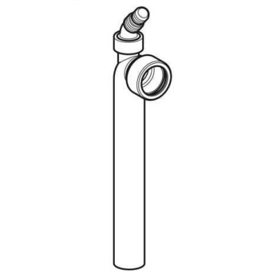 GEBERIT AANSLUITBOCHT MET SLANGAANSLUITING VOOR PLAATSBESPARENDE LAVABO SYPHON