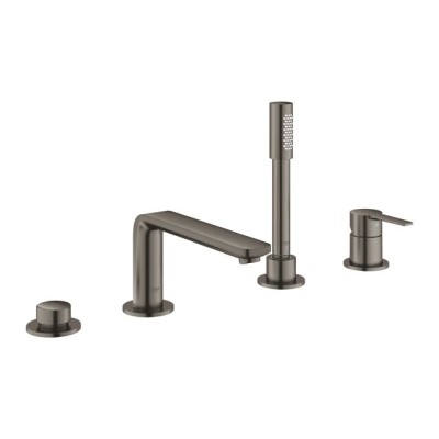 GROHE LINEARE BAD 4-GATSKRAAN OP BADRAND UITV. BRUSHED HARD GRAPHITE