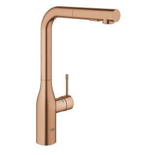 GROHE ESSENCE KEUKENKRAAN + UITTREKB. SPROEIER BRUSHED WARM SUNSET