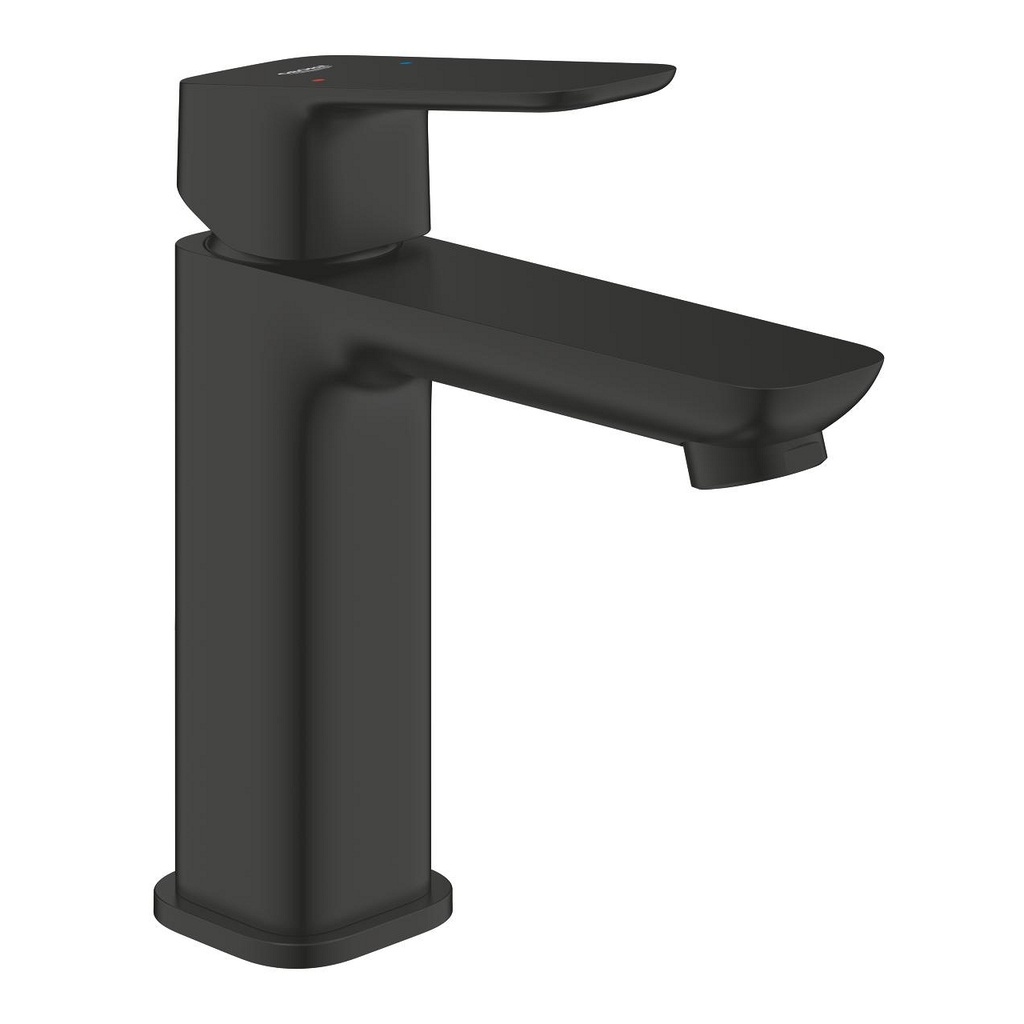 GROHE CUBEO M-SIZE LAVABOKRAAN MAT ZWART MET PUSCH OPEN