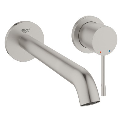GROHE ESSENCE AFWERKSET MUURMENGKRAAN  LAVABO SPRONG 23 CM UITV SUPERSTEEL