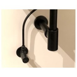 PAFFONI BUISJE 10 MM MAT ZWART 40 CM