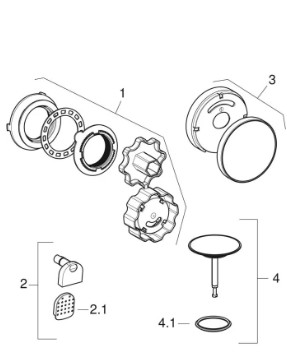 GEBERIT AFWERKSET BADSYPHON VOOR VULLING BAD UITV.WIT