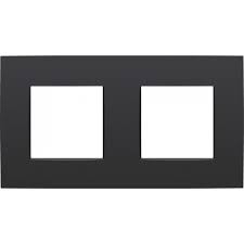 NIKO AFDEKPLAAT DUBBEL HORIZONTAAL MAT ZWART