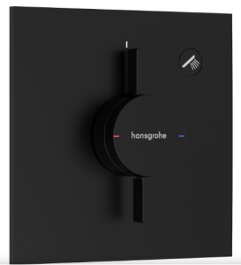 HANS GROHE DUOTURN E AFWERKSET VOOR INBOUWTHERMOSTAAT VOOR 1 SYSTEMEN UITV.MAT ZWART