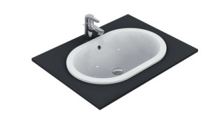 IDEAL STANDARD CONNECT INBOUWWASTAFEL OVAAL  48 X 35 CM ZONDER KRAANGAT
