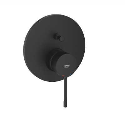 GROHE ESSENCE AFWERKSET EENGREEPS VOOR 2 UITGANG UITV.MAT ZWART