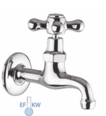 KVR RETRO MUURKRAANTJE KOUD WATER UITV CHROME