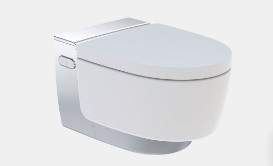 GEBERIT AQUACLEAN MERA COMPLETE HANG WC WASH  & DRY UITV.WIt -GLANS VERCHROOMD