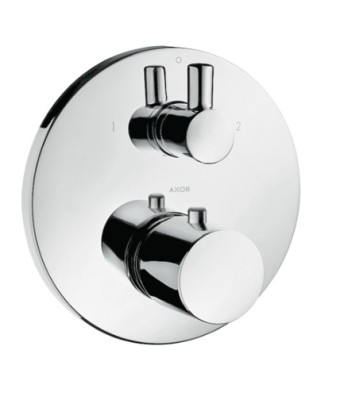 HANS GROHE AXOR UNO AFWERKSET VOOR INBOUWTHERMOSTAAT MET STOPKRAAN EN OMSTELLER 2 FUNTIES  UITV.CHR.