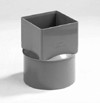OVERGANG GRIJS REGEN ROND VIERKANT 80-103MM