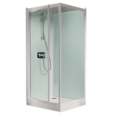 KINEDO KINEPRIME GLASS C HOEK 90 X 90 X 18 CM  MET DRAAIDEUR IN HELDER GLAS