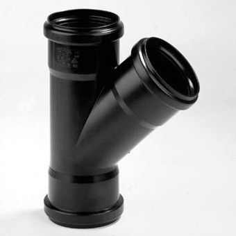 T-STUK ZWART PPC 75MM 45° FFF
