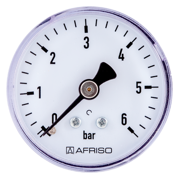 EURO MANOMETER 0-6 BAR 1/4 RAD RF 63