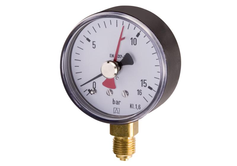 EURO MANOMETER 0-16BAR 1/4 RAD RF63