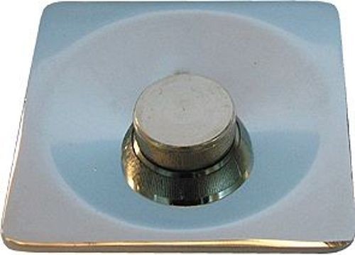 GEVELKOM CHROME VIERKANT 9.5x9.5mm