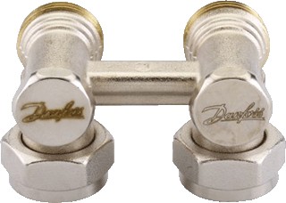 DANFOSS KRAAN H-STUK HAAKS 3/4 INW MUUR