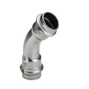 VIEGA PERS COUDE INOX 28MM FF 45° 