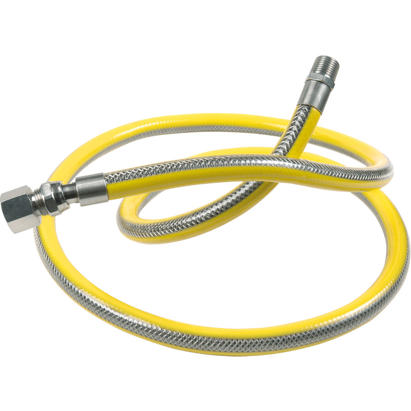 FLEXIBEL GAS 1/2 1000 GEEL GEKEURD