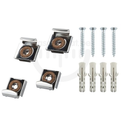 SPIEGEL BEVESTIGING / ATTACHE SET 4ST. LUXE CHR.