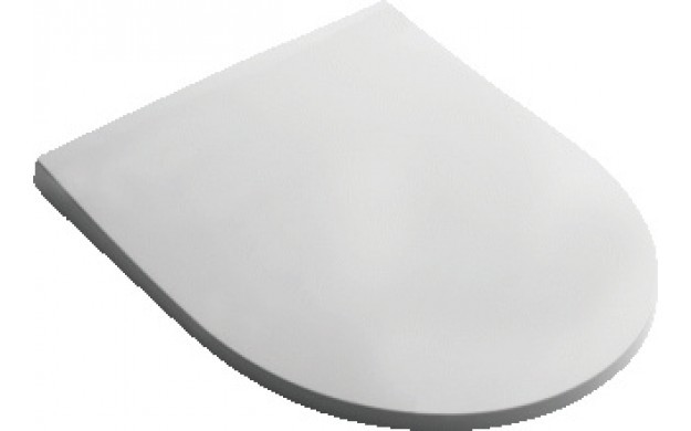 PRESSALIT 300 SLIM niet soft close WC ZITTING WIT INOX SCHARNIER plat