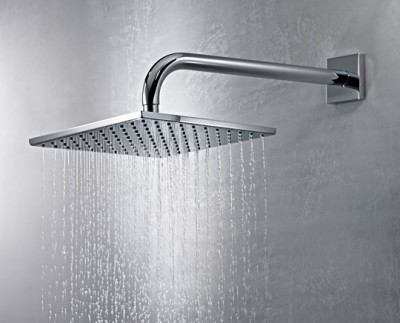 HANSA VIVA HOOFDDOUCHE VIERKANT 20 X 20CM  MET UITLOOP 40 CM