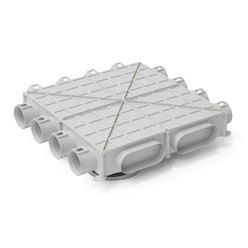 BEG PROFI AIRVERDEELKAST RONDE VENTILATIEBUIS - PLAT MODEL - 12 X 63 -DN 180  ONDERAANSLUITING