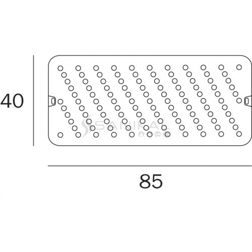 INDA BADMAT ANTI-SLIP WIT 85 X 40 CM