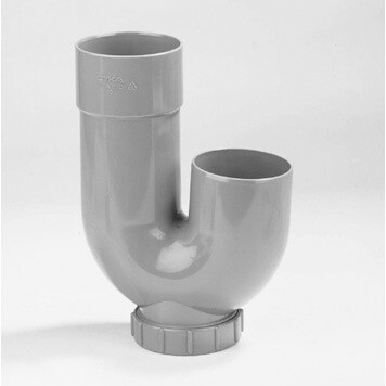 SYPHON REGENAFVOER 80MM GRIJS