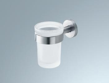 INDA INOX BEKERHOUDER WAND + GESATINEERDE BEKER