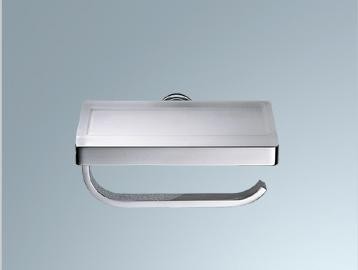 INDA H2O CLASSIC TOILETROLHOUDER CHR. + GESATINEERDE BEKER