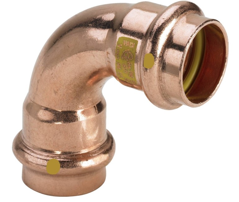 PERS GAS COUDE 90° FF 18MM