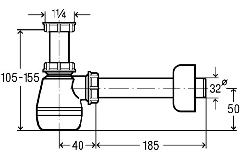 VIEGA BIDET SYPHON PVC 5/4 5/4