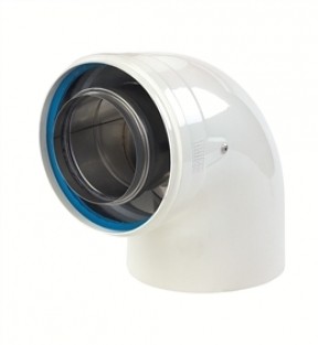 ROLUX COUDE 80/125 90° INOX/ALU WIT