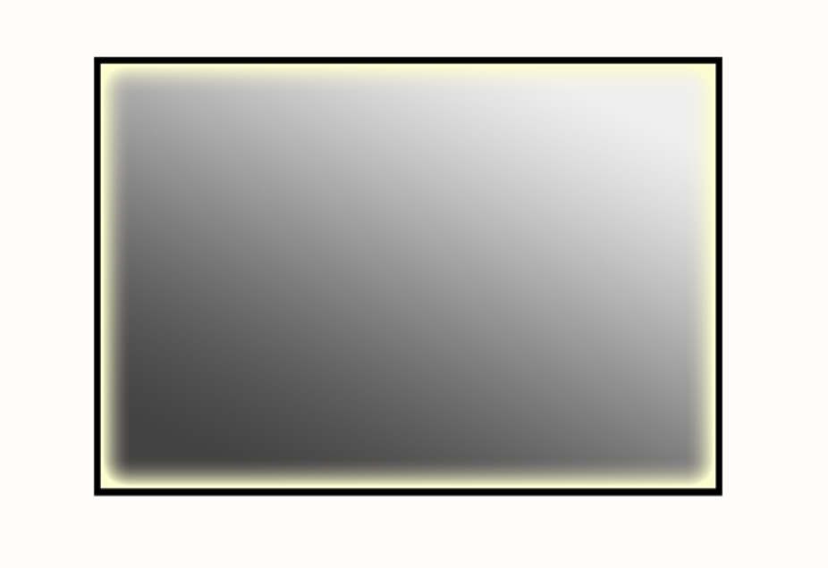 SPIEGEL INK  SP19 160 X 4 X 80  CM MET RONDOM LED VERLICHTING DIMBAAR EN COLORCHANGING 3000K TOT 6000KEN GEMATEERDE RAND IN KADER EN SPIEGELVERWARMING