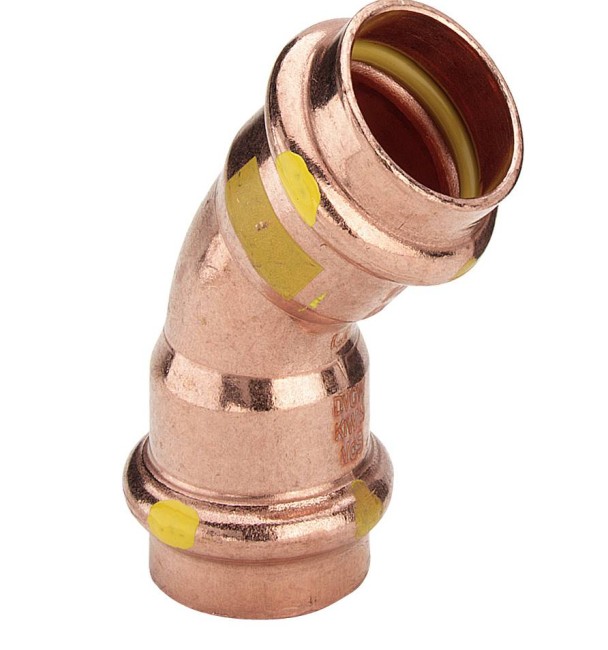 PERS GAS COUDE 45° FF 54MM