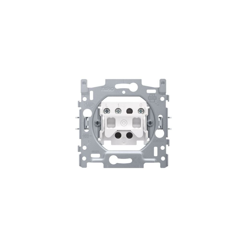 NIKO DRUK KNOP 10A INBOUW NAAKT