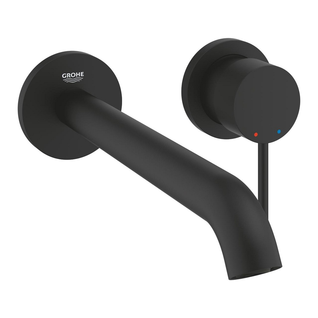 GROHE ESSENCE AFWERKSET MUURMENGKRAAN  LAVABO SPRONG 23 CM UITV PHANTOM BLACK 