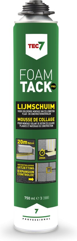TEC 7 PUR PRO PU SCHUIM FOAMTACK PRO MONTAGESCHUIM