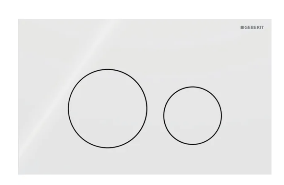 GEBERIT DUWPLAAT SIGMA 40  ROND RVS MAT WIT