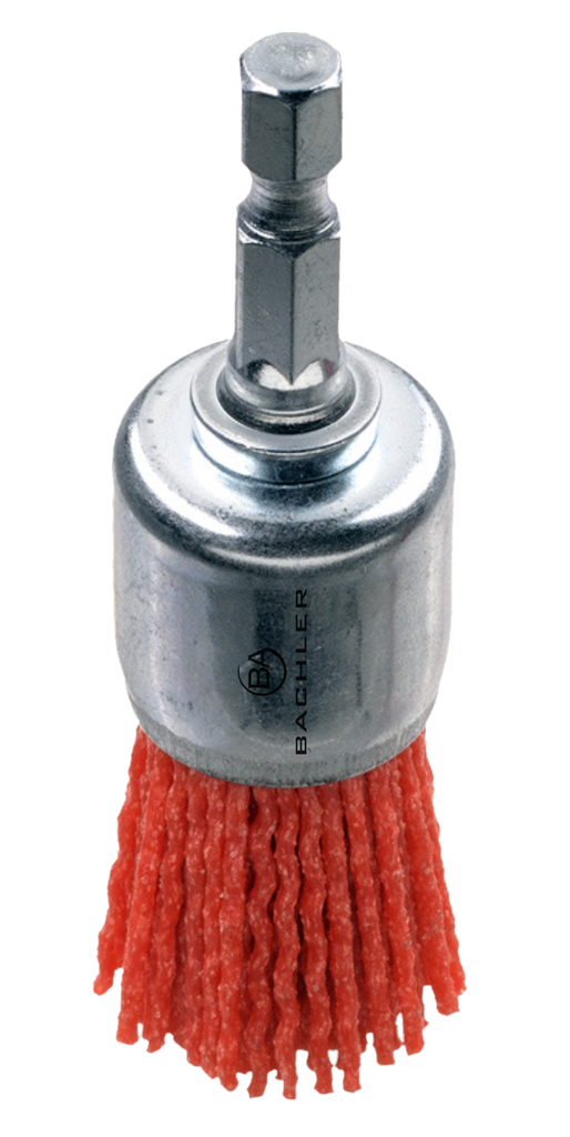 ROTERENDE BORSTEL VOOR REINIGING PAKKING IN WISSELAAR MET HEX AANSLUITING