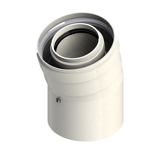 RLX CONCENTRISCHE BOCHT 15° 80/125 WIT PP/ALU
