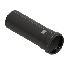 RLX PP ENKELWANDIG 80MM ZWARTE BUIS 0,25M UV-BESTENDIG