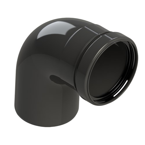RLX PP ENKELWANDIG 80MM ZWARTE BOCHT MF 87° UV-BESTENDIG