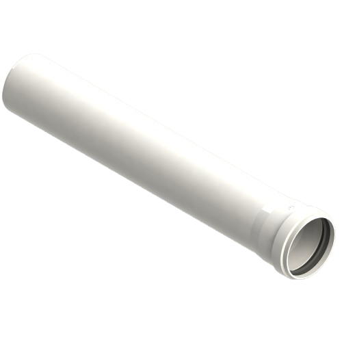 RLX PP BUIS ENKELWANDIG WIT 60MM L=500