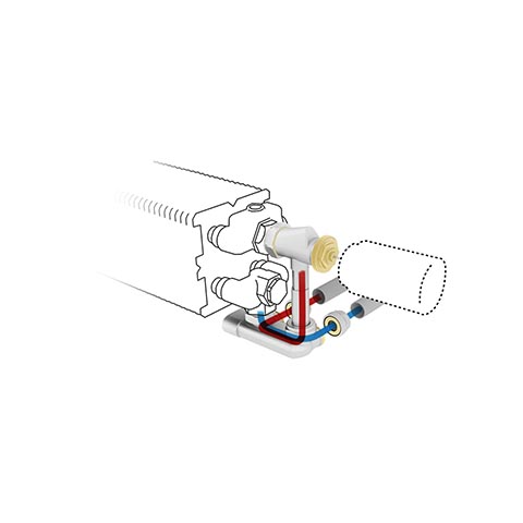 JAGA AANSLUITSET 101 MET HC THERMOSTAATKOP (WIT) (MUUR) !! VERWARMEN + KOELEN !! ALPEX 16/2