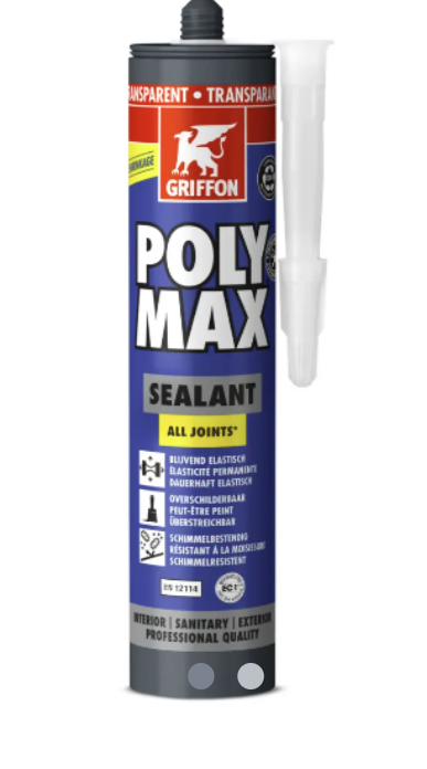 GRIFFON POLY MAX SANITAIRE SILICONE WIT OVERSCHILDERBAAR