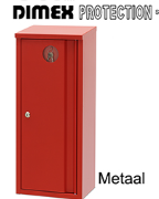 DIMEX METALEN BESCHERMKAST VOOR BRANDBLUSSER ROOD