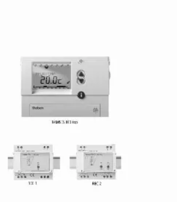 THEBEN 2 X THERMOSTAAT 813 + DRAADLOZE ONTVANGER  ( voor 2 zones )
